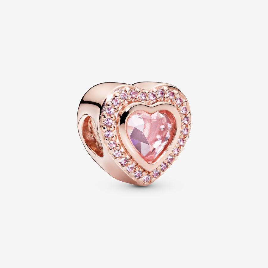 FINAL SALE - Sparkling Pink Heart Charm image number 0