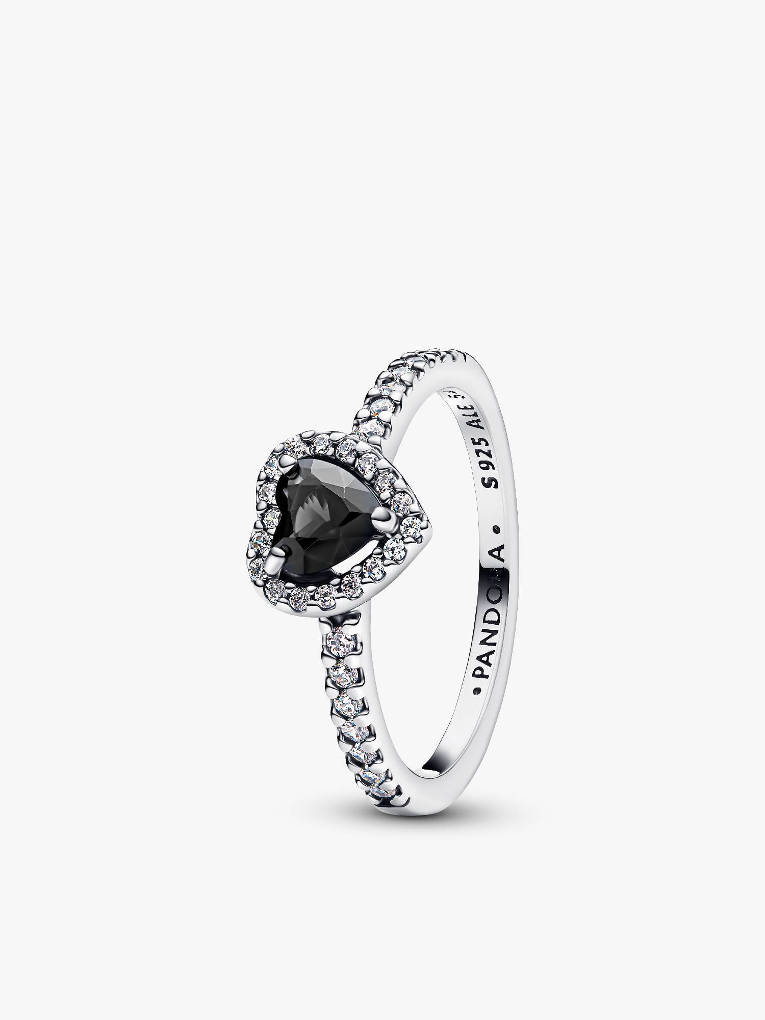 Elevated Black Heart Ring