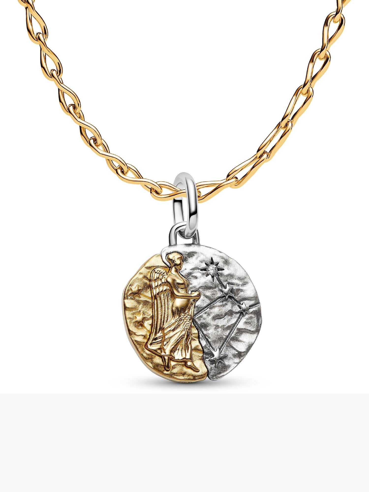 Virgo Medallion Charm Necklace Set