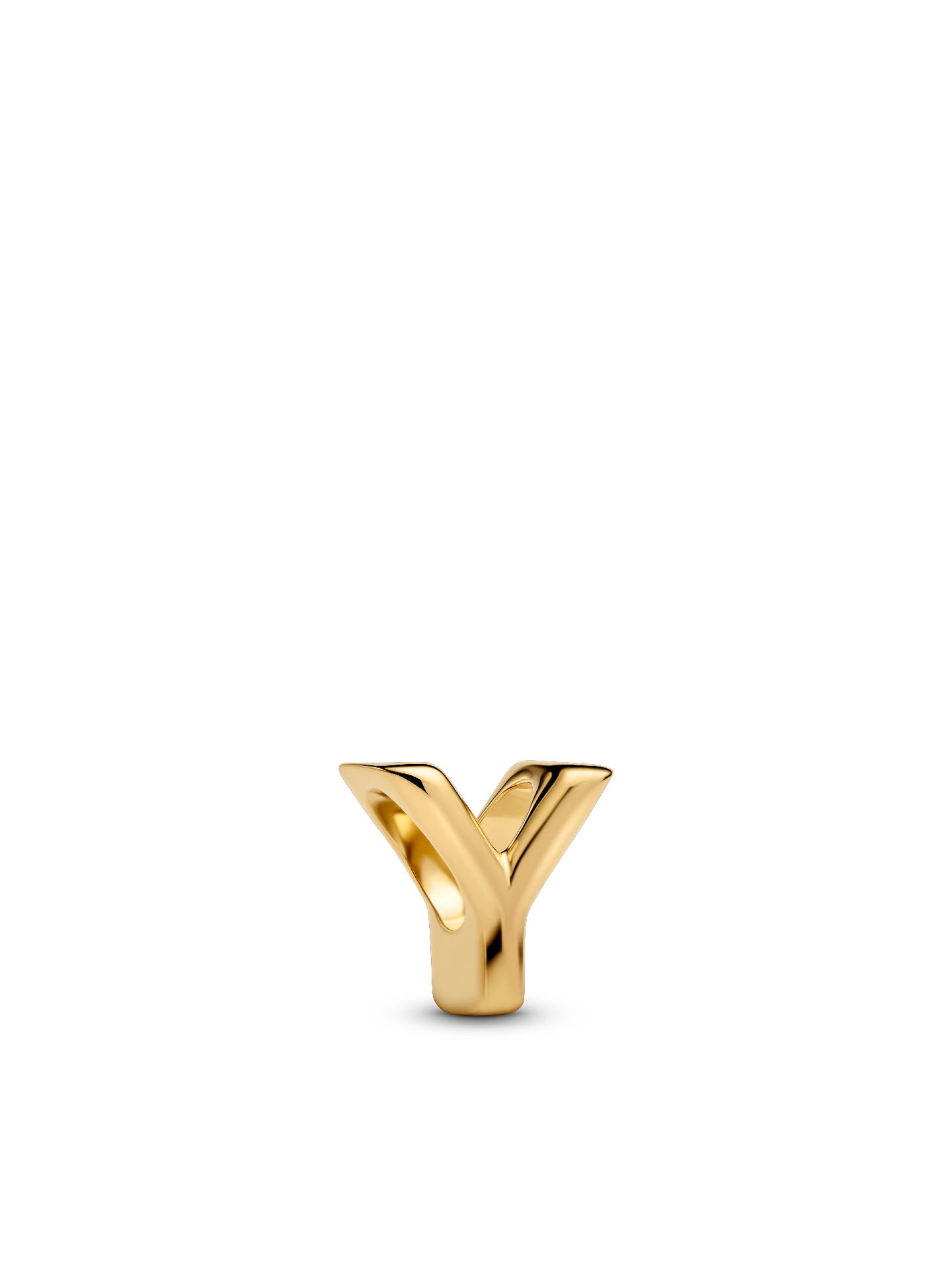 Женский шарм Pandora Letter Y Alphabet Charm, Gold plated, цвет: Позолоченный