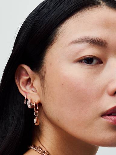 Pandora Timeless Pavé Double-row Hoop Earrings