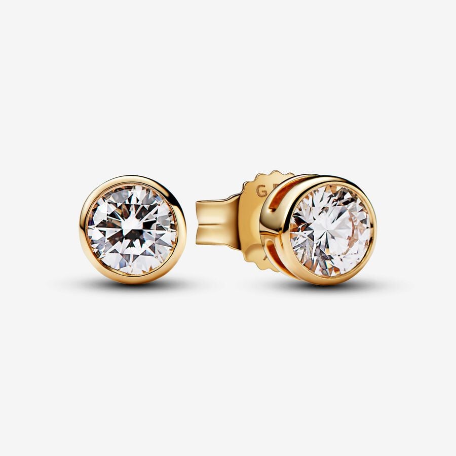 Pandora Era Lab-grown Diamond Bezel Stud Earrings 0.50 carat tw 14k Gold image number 0