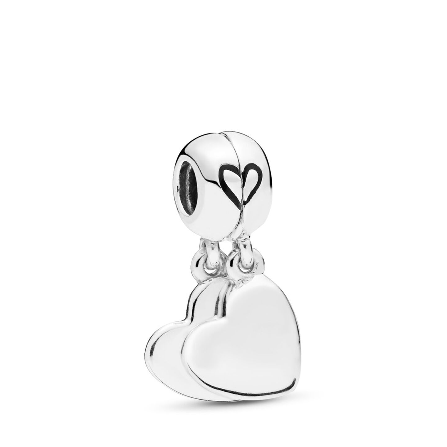 Женский шарм Pandora Mother & Son Heart Split Dangle Charm, цвет: Серебро — фото 2