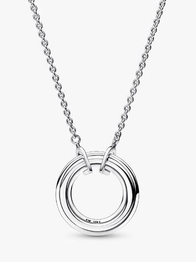 FINAL SALE - Pandora Signature Two tone Logo & Pavé Necklace