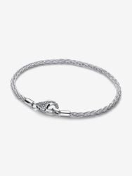 Pavé Clasp Foxtail Chain Charm Bracelet Pavé Clasp Foxtail Chain Charm Bracelet