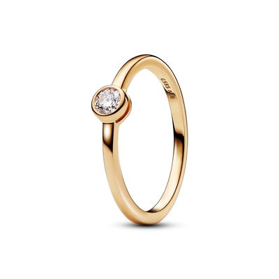 Pandora Era Bezel Lab-grown Diamond Ring carat tw 14k Gold