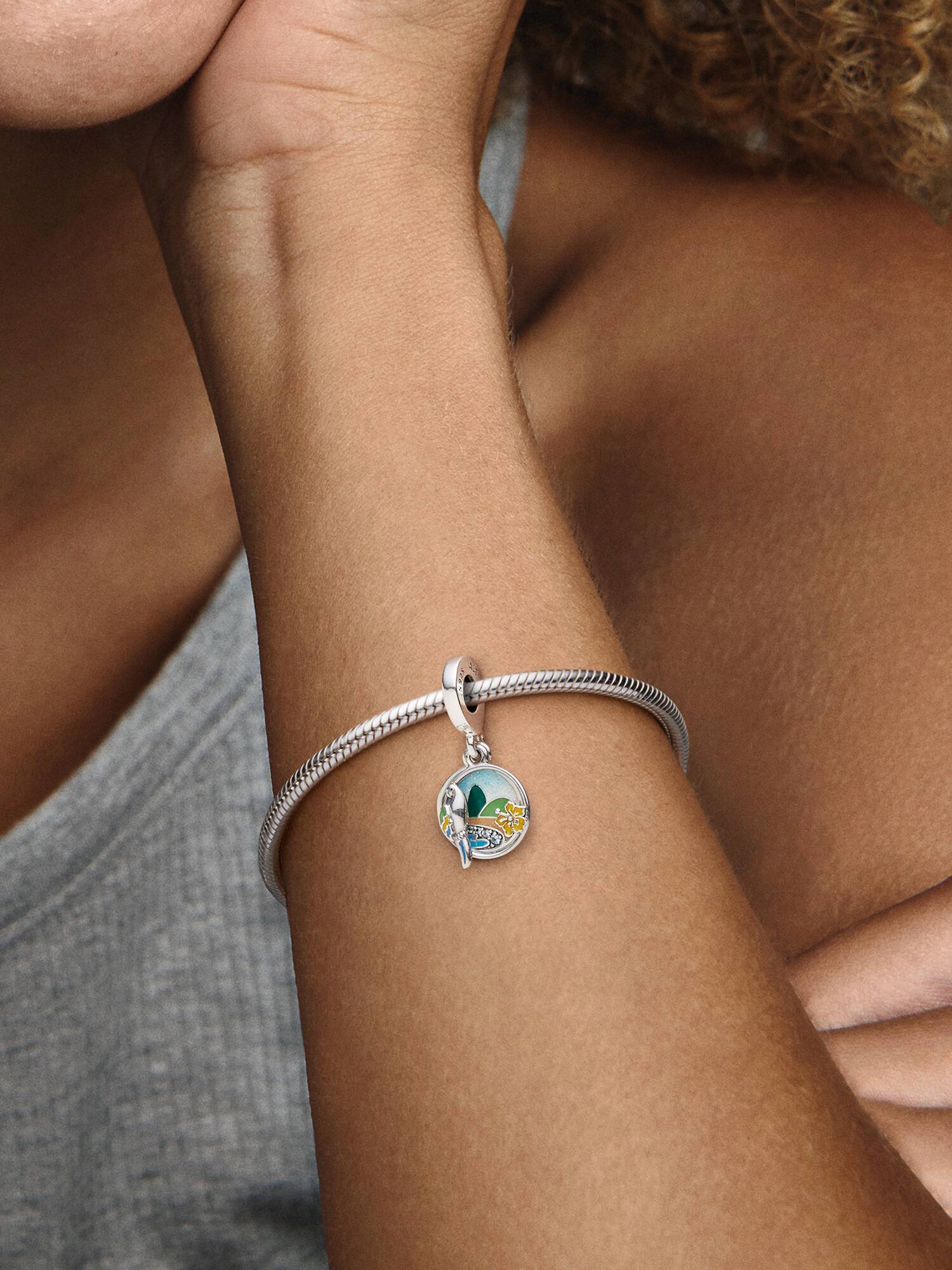 FINAL SALE - Brazil Beach & Parrot Dangle Charm