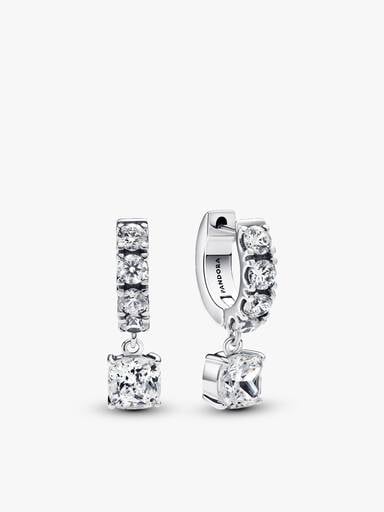 Bold Sparkling Tennis Bracelet and Earring Set