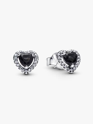 Elevated Heart Stud Earrings