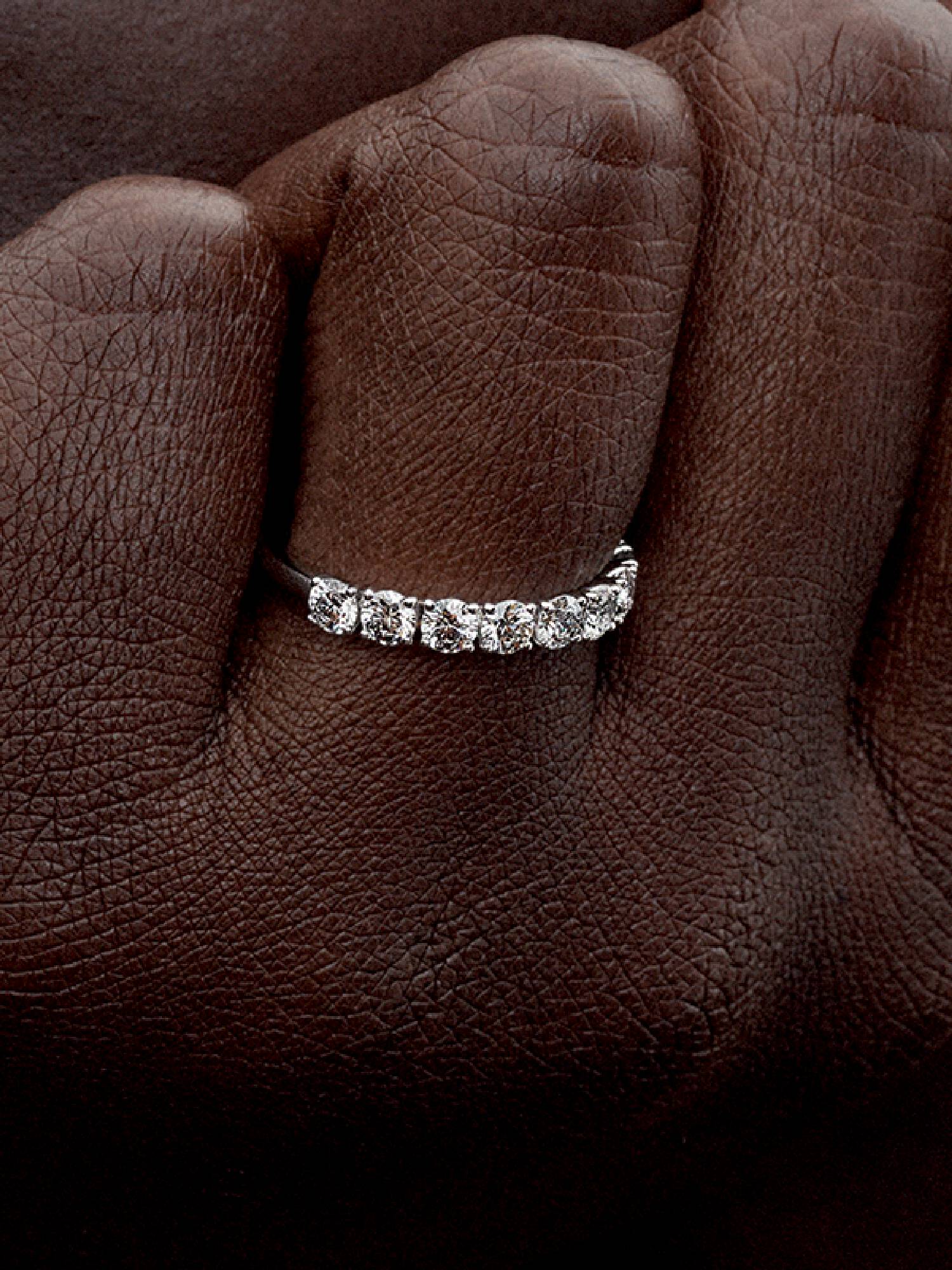 Pandora Era 14k White Gold Lab-grown Diamond Half Eternity Band Ring