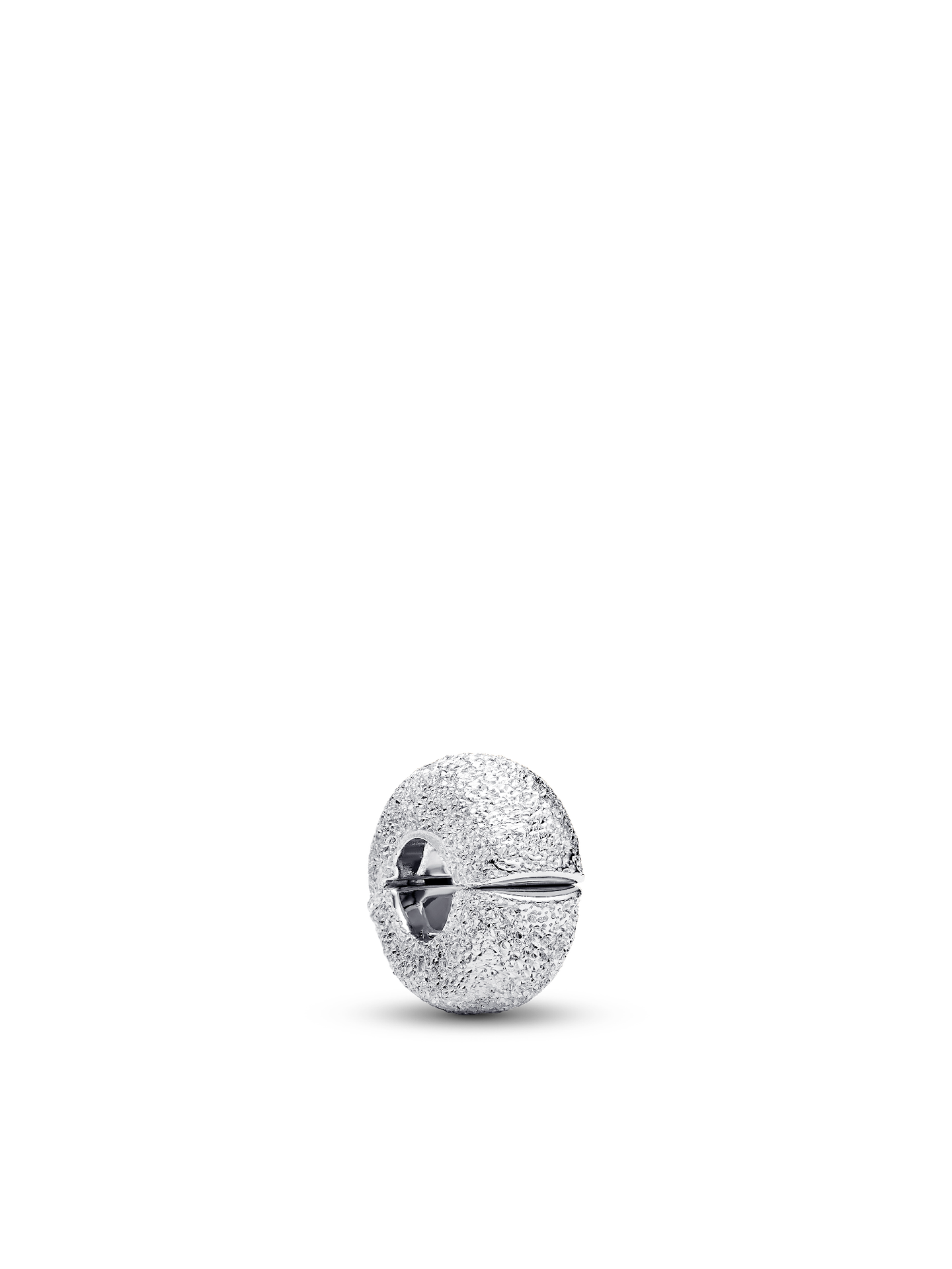 Женский шарм Pandora Textured Mini Clip Charm, Sterling silver, цвет: Серебро — фото 1