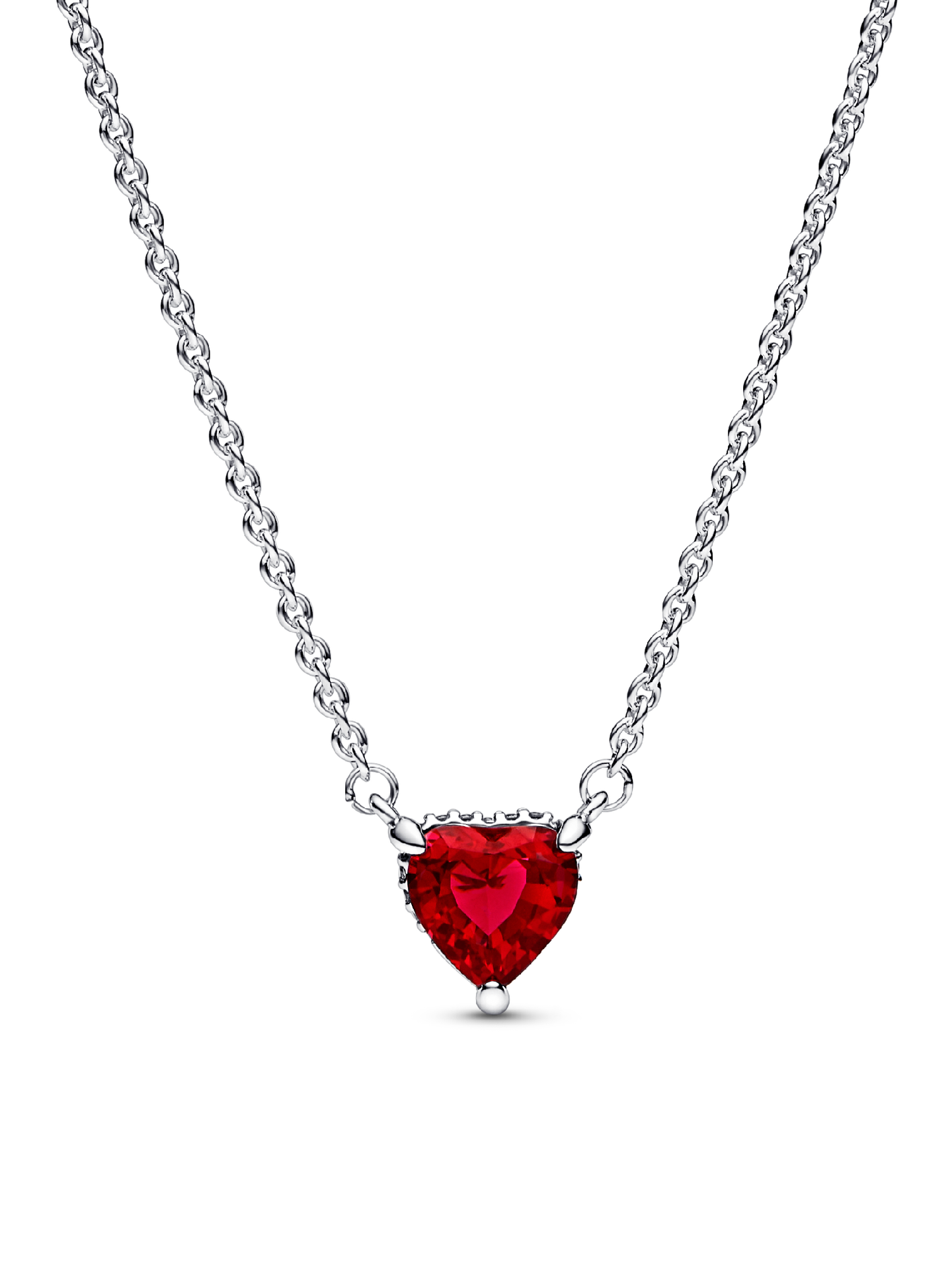 Женское колье Pandora Sparkling Heart Halo Pendant Collier, цвет: Серебро — фото 1