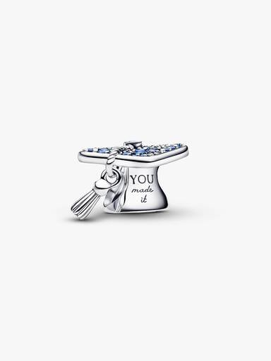 Sparkling Blue 2026 Graduation Cap Charm