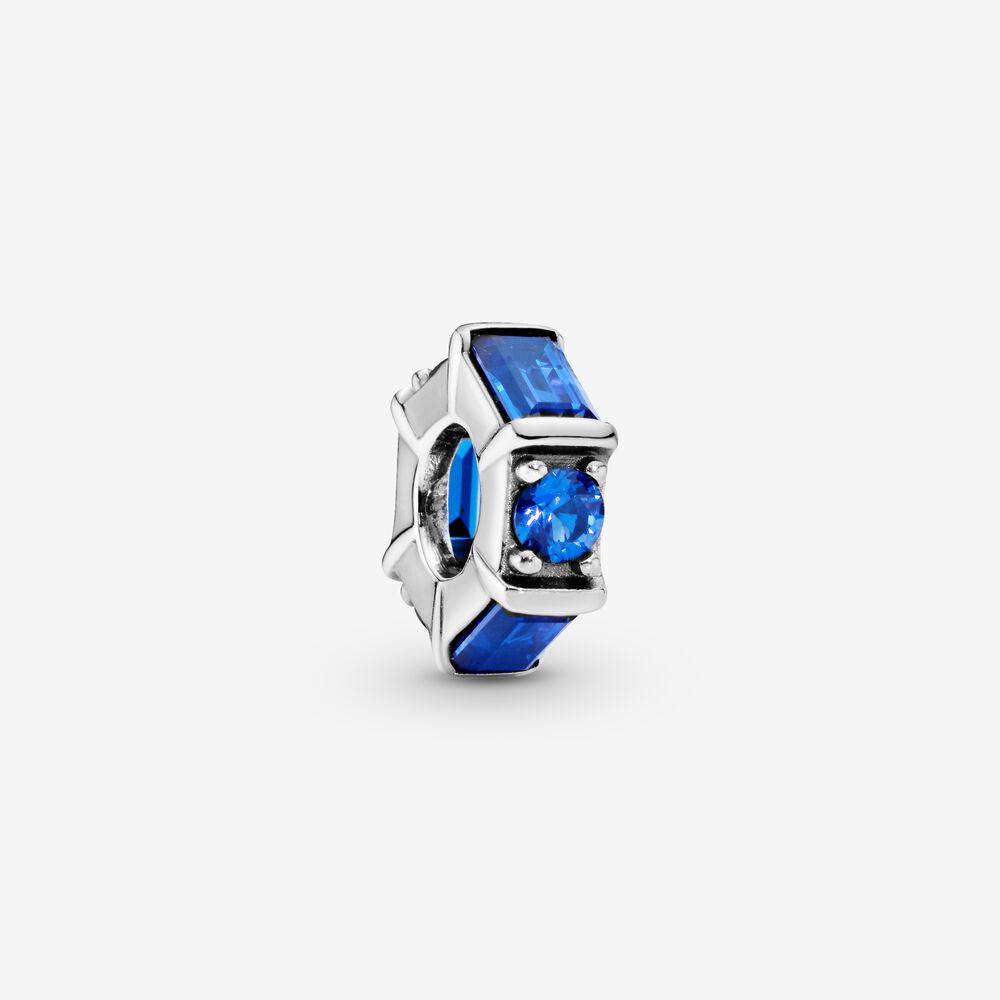 Blue Ice Cube Spacer Charm