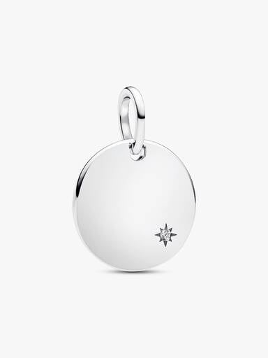 Engravable Lab-Grown Diamond Tag Pendant