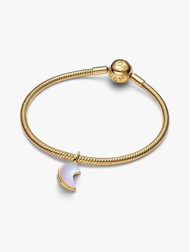Sparkling Crescent Moon Dangle Charm
