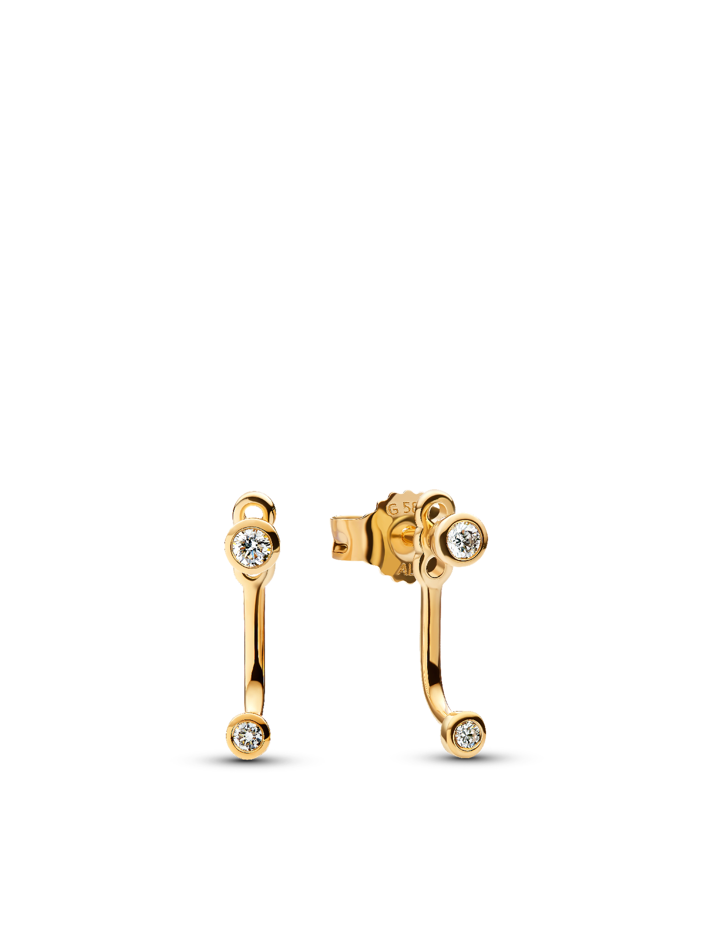 Женские серьги Pandora Era Bezel Lab-Grown Diamond Ear Jacket, цвет: Золотой — фото 1