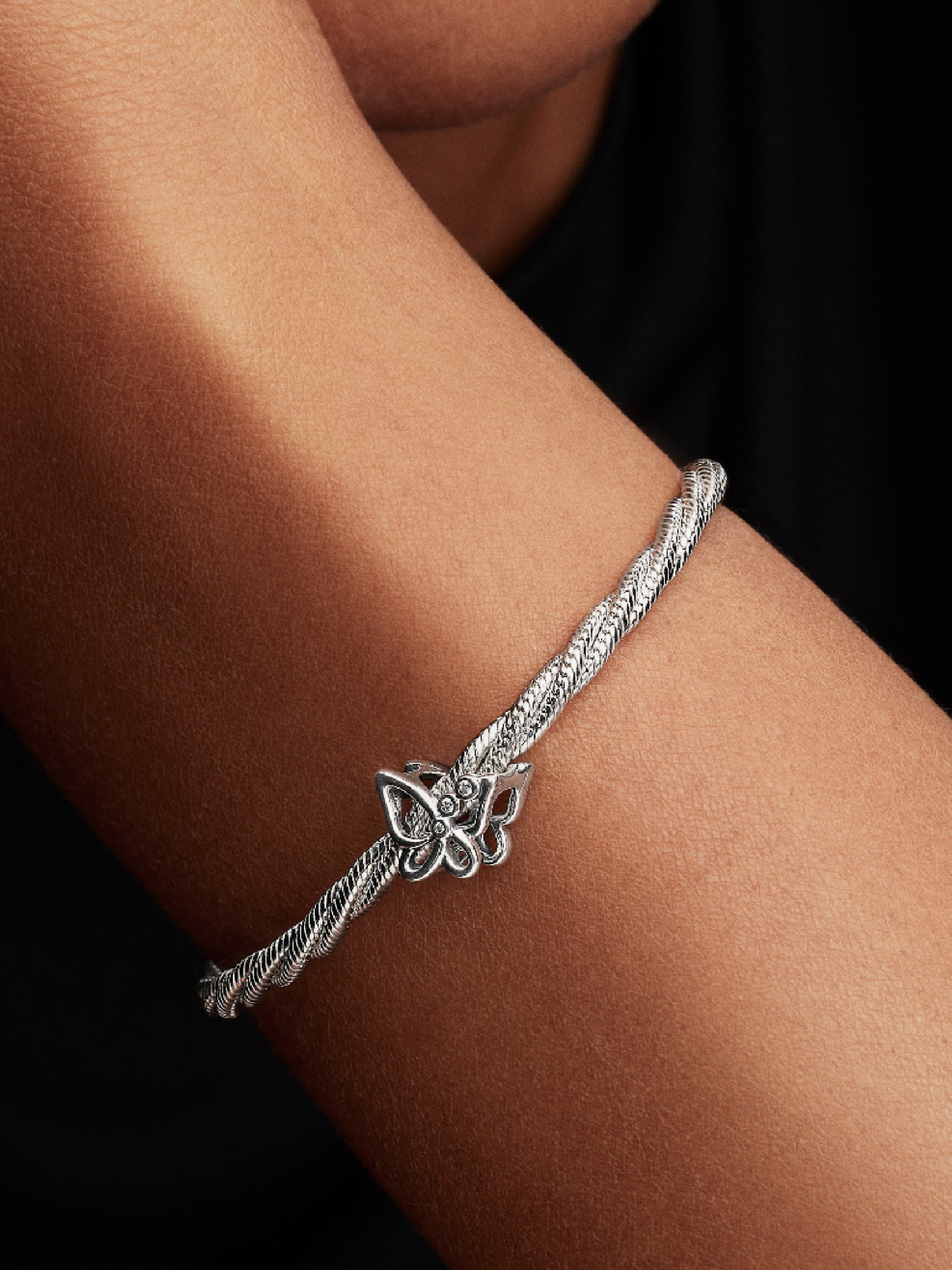 Женский шарм Pandora Butterfly Openwork Charm, Sterling silver, цвет: Серебро — фото 3