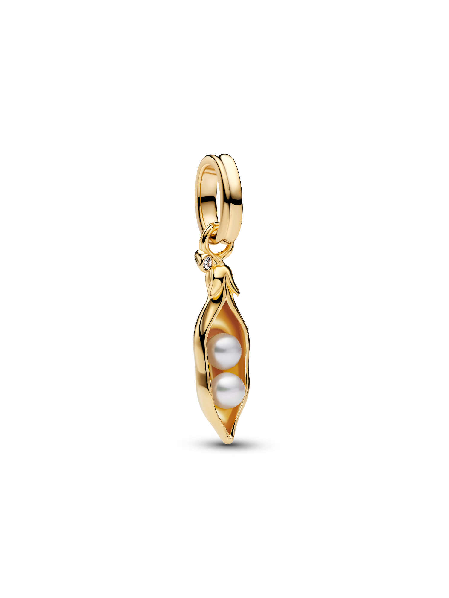 Treated Freshwater Cultured Baroque Pearl Peas in a Pod Dangle Charm