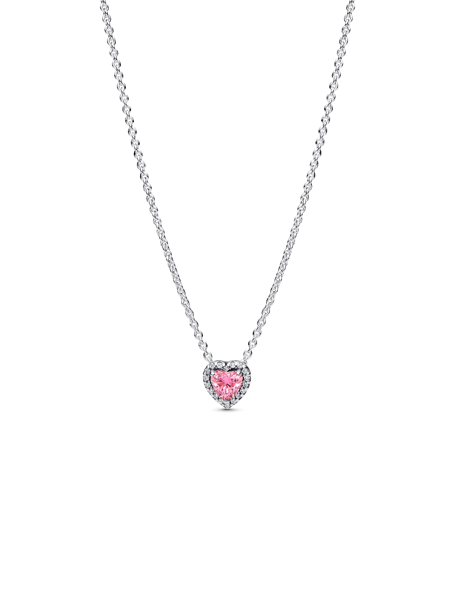 Pink Elevated Heart Necklace