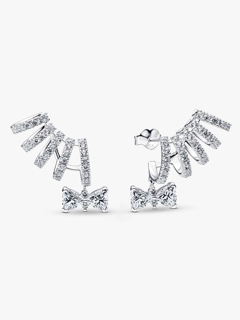 Bridgerton Sparkling Bow Climber Earrings