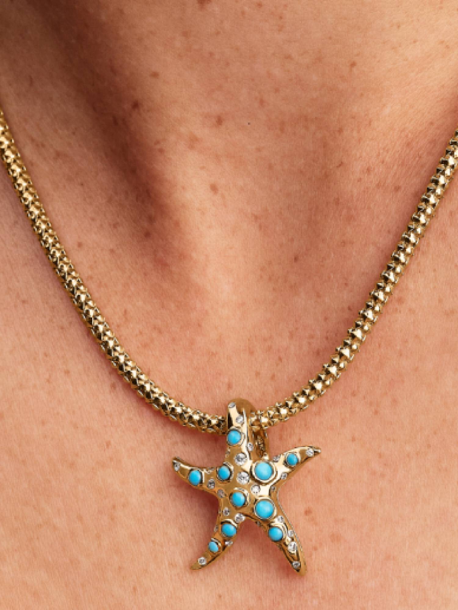 FINAL SALE - Sparkling Blue Starfish Dangle Charm
