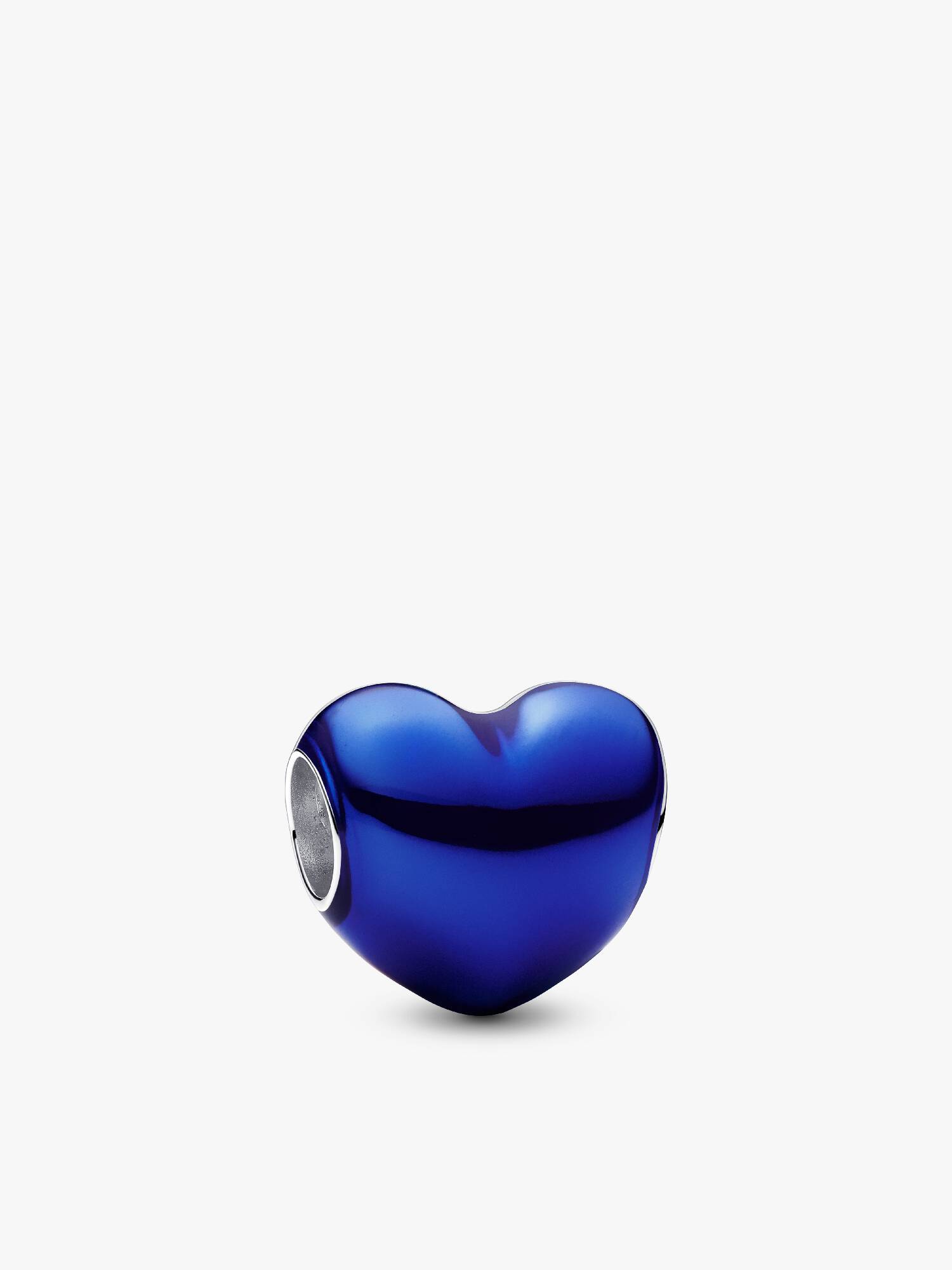 Metallic Blue Heart Charm