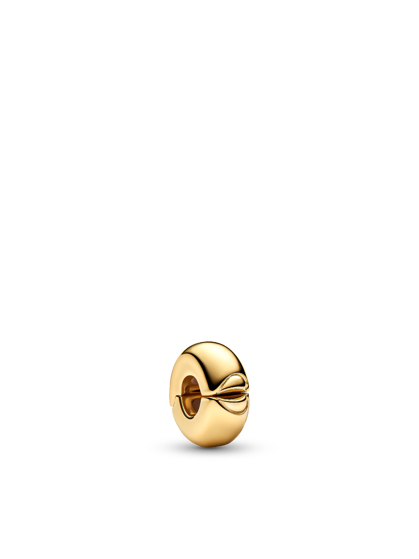 Шарм Pandora Round Clip Charm, цвет: Позолоченный — фото 1