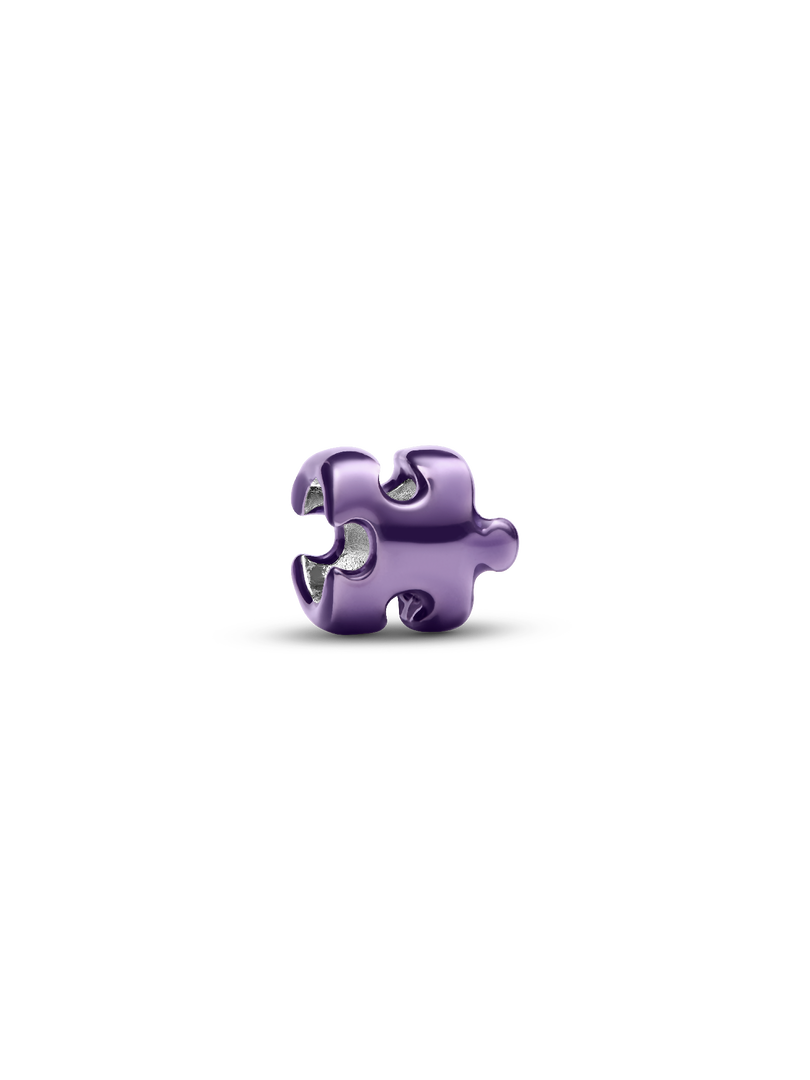 Purple Puzzle Piece Mini Charm
