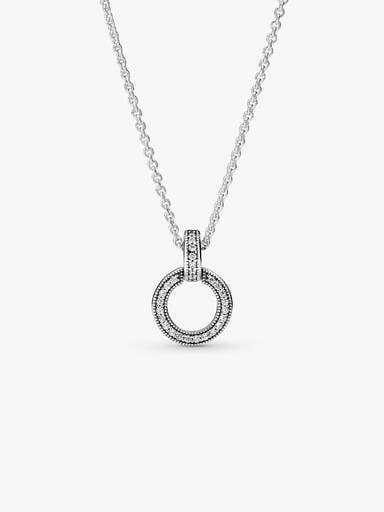 Double Circle Pendant & Necklace
