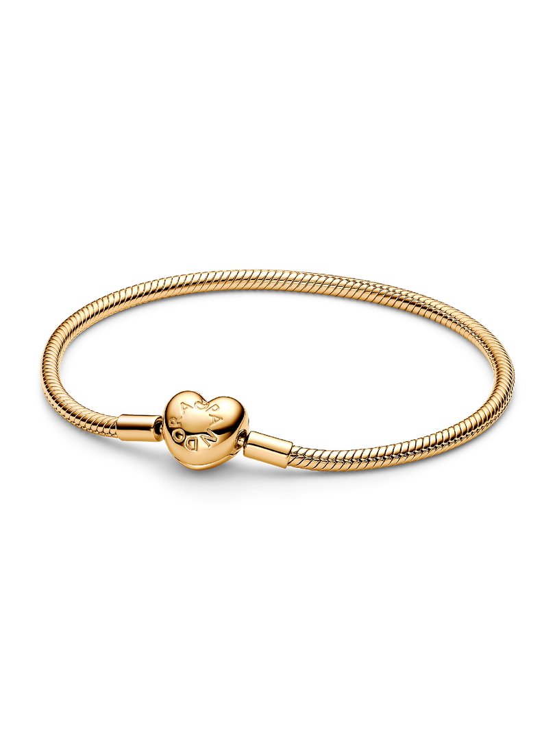 Heart Clasp Snake Chain Bracelet