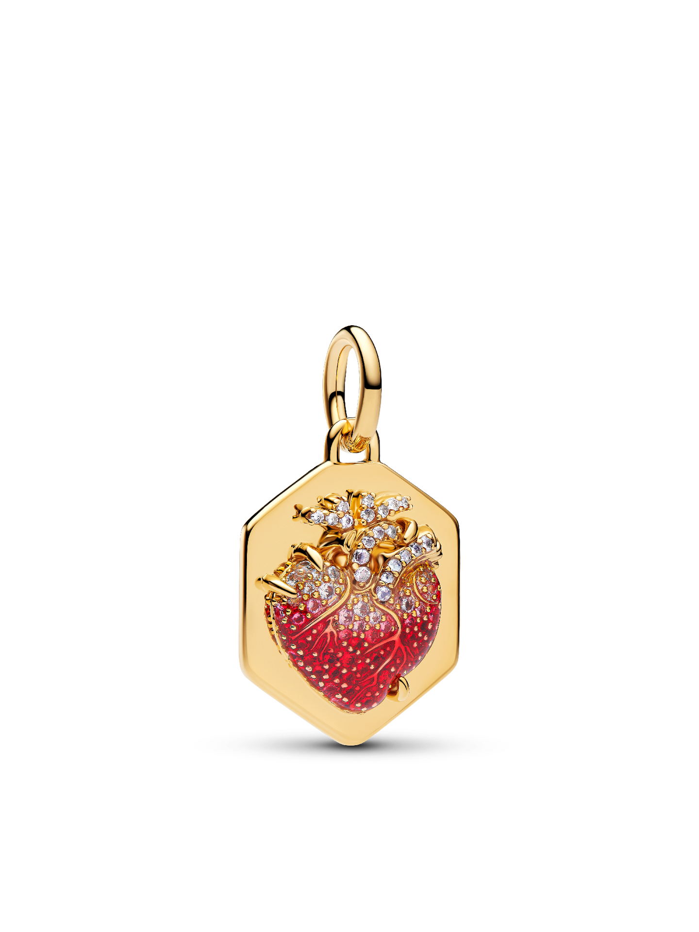 Женский шарм Pandora Pat McGrath The Beating Heart Dangle Charm, цвет: Позолоченный — фото 1