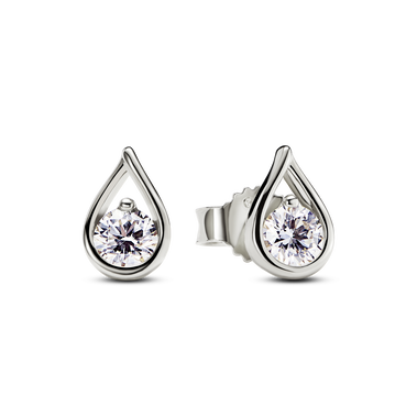 Pandora Infinite Lab-grown Diamond Stud Earrings 0.50 carat tw 14k White Gold