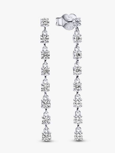 FINAL SALE - Sparkling Eight Stones Drop Earrings