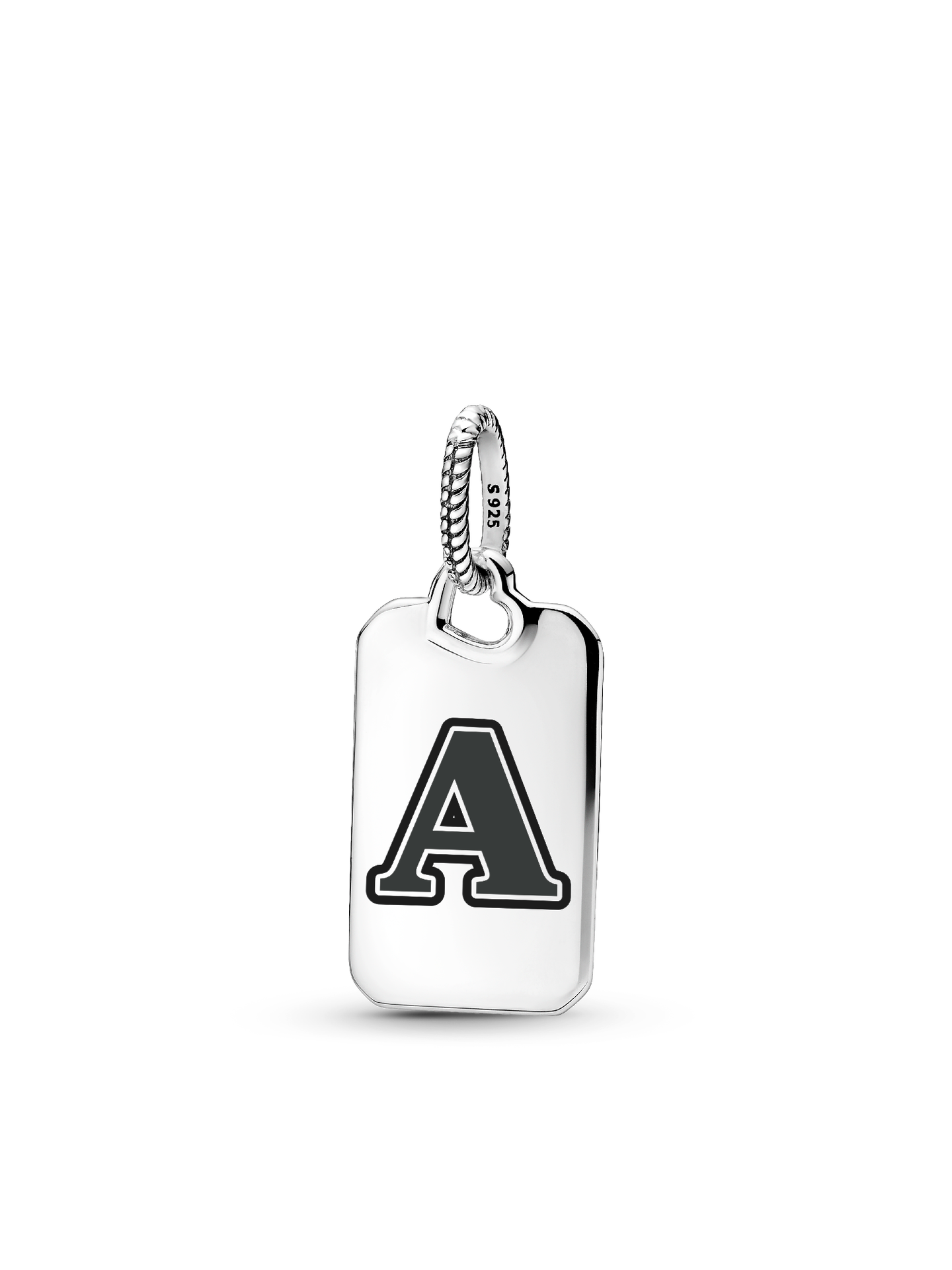 Женская подвеска Pandora Letter A Rectangle, цвет: Серебро — фото 1