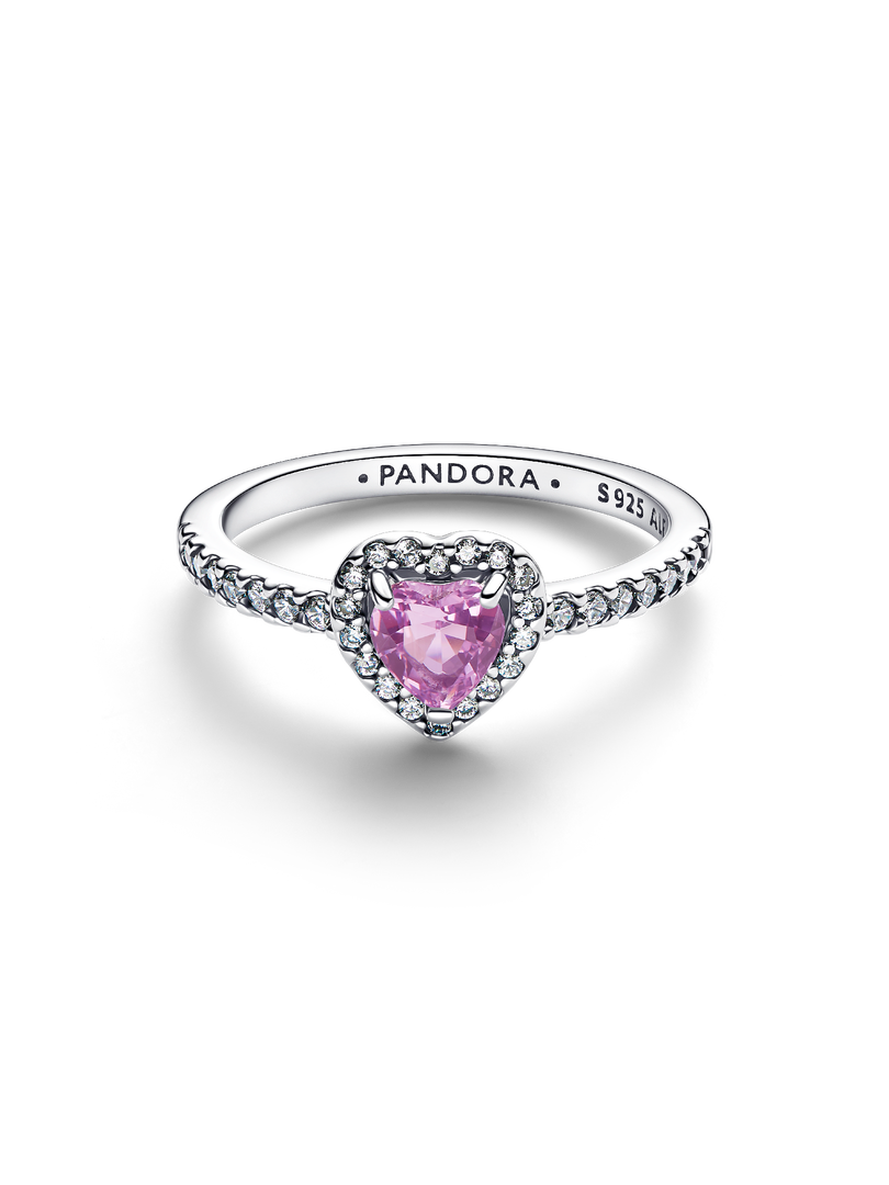 Elevated Light Purple Heart Ring