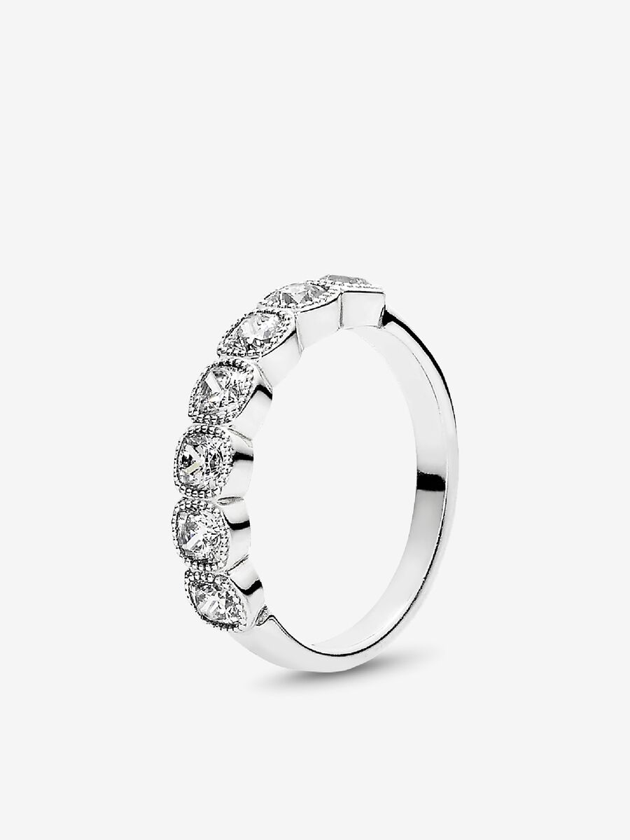 Alluring Cushion Ring, Clear CZ