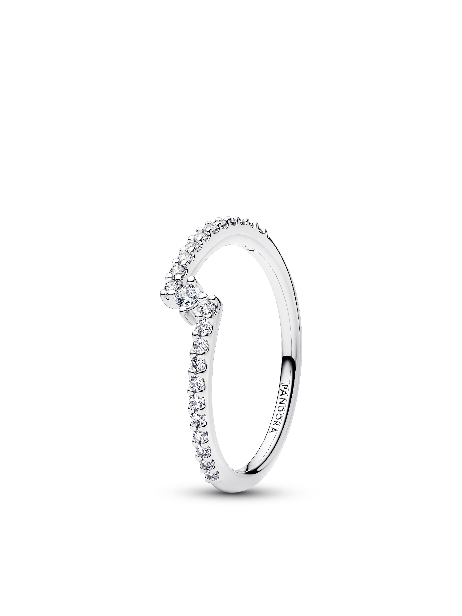 Sparkling Split Solitaire Pavé Ring Stack