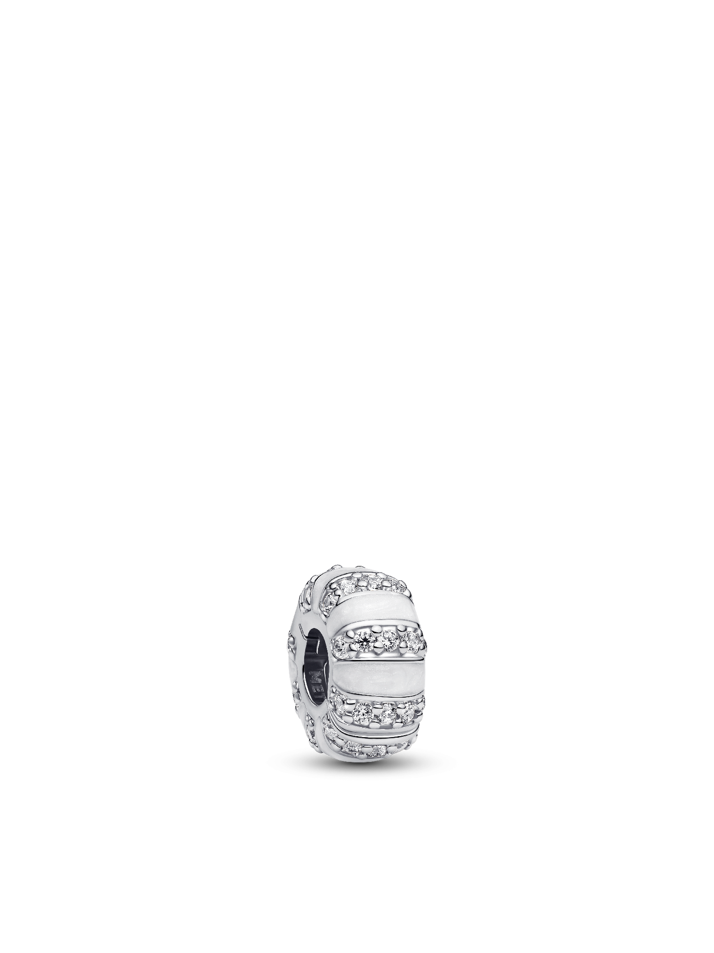 Женский шарм Pandora Stones & Enamel Clip Charm, Sterling silver, цвет: Серебро — фото 1