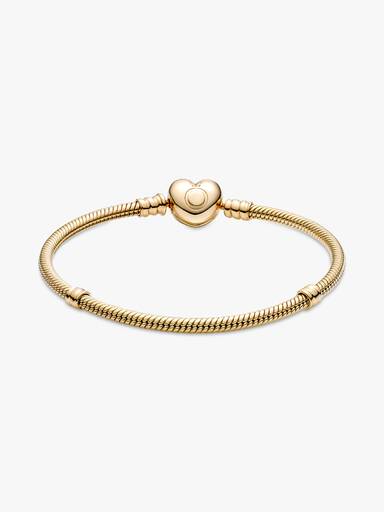Pandora Moments Heart Clasp Snake Chain Bracelet