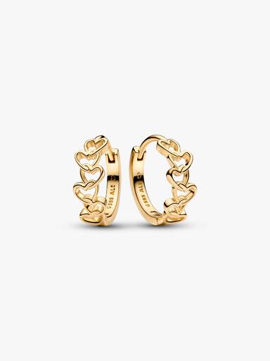 Pandora Era Linked Hearts Hoop Earrings