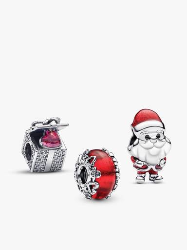 Santas Coming to Town Charm Trio