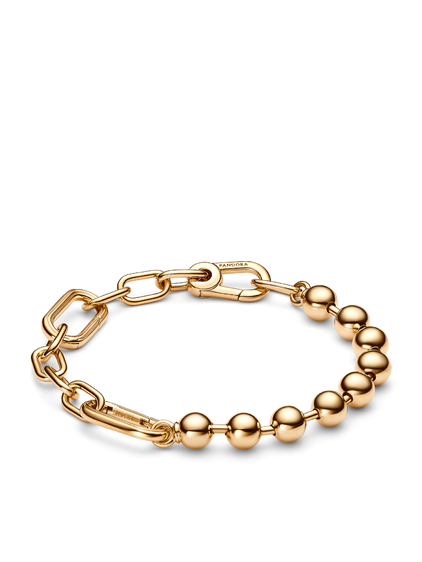 Браслет Pandora ME Metal Bead & Link Chain, Gold plated, цвет: Позолоченный — фото 1