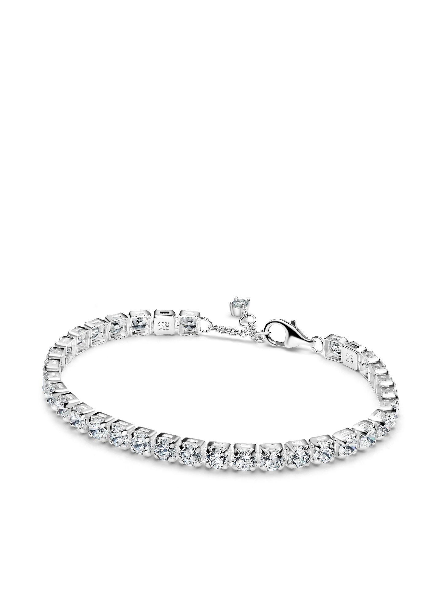 Женский браслет Pandora Sparkling Bold Tennis, Sterling silver, цвет: Серебро — фото 1