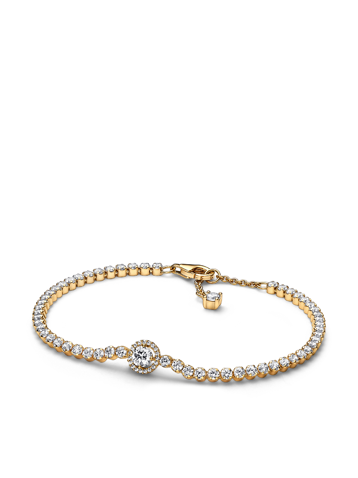 Heart Cuban Chain Bracelet | Gold plated | Pandora US