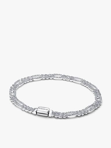 His and Hers Cuban Chain Heart and Oval Bracelet Set