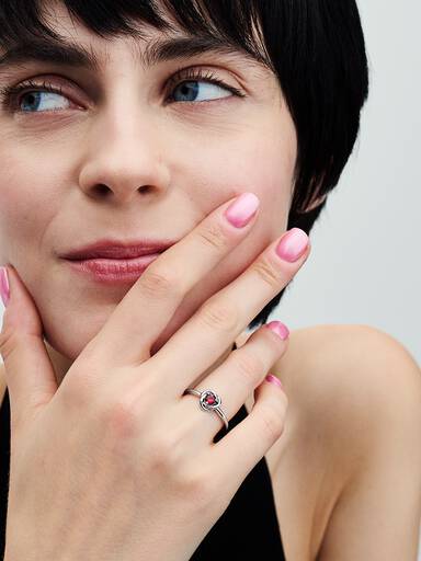 July Birthstone Eternity Circle Ring