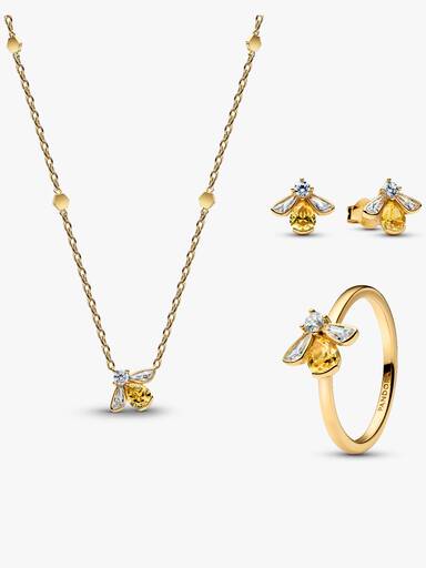 Golden Honey Bee Jewelry Set