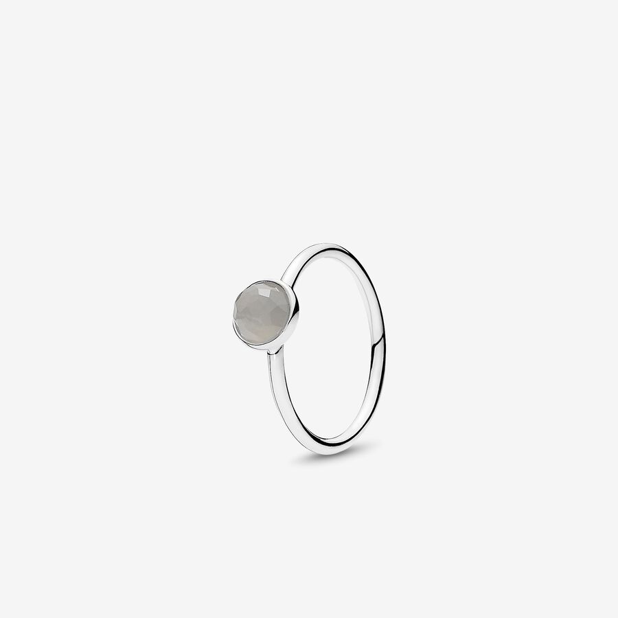FINAL SALE - June Droplet Ring, Grey Moonstone image number 0