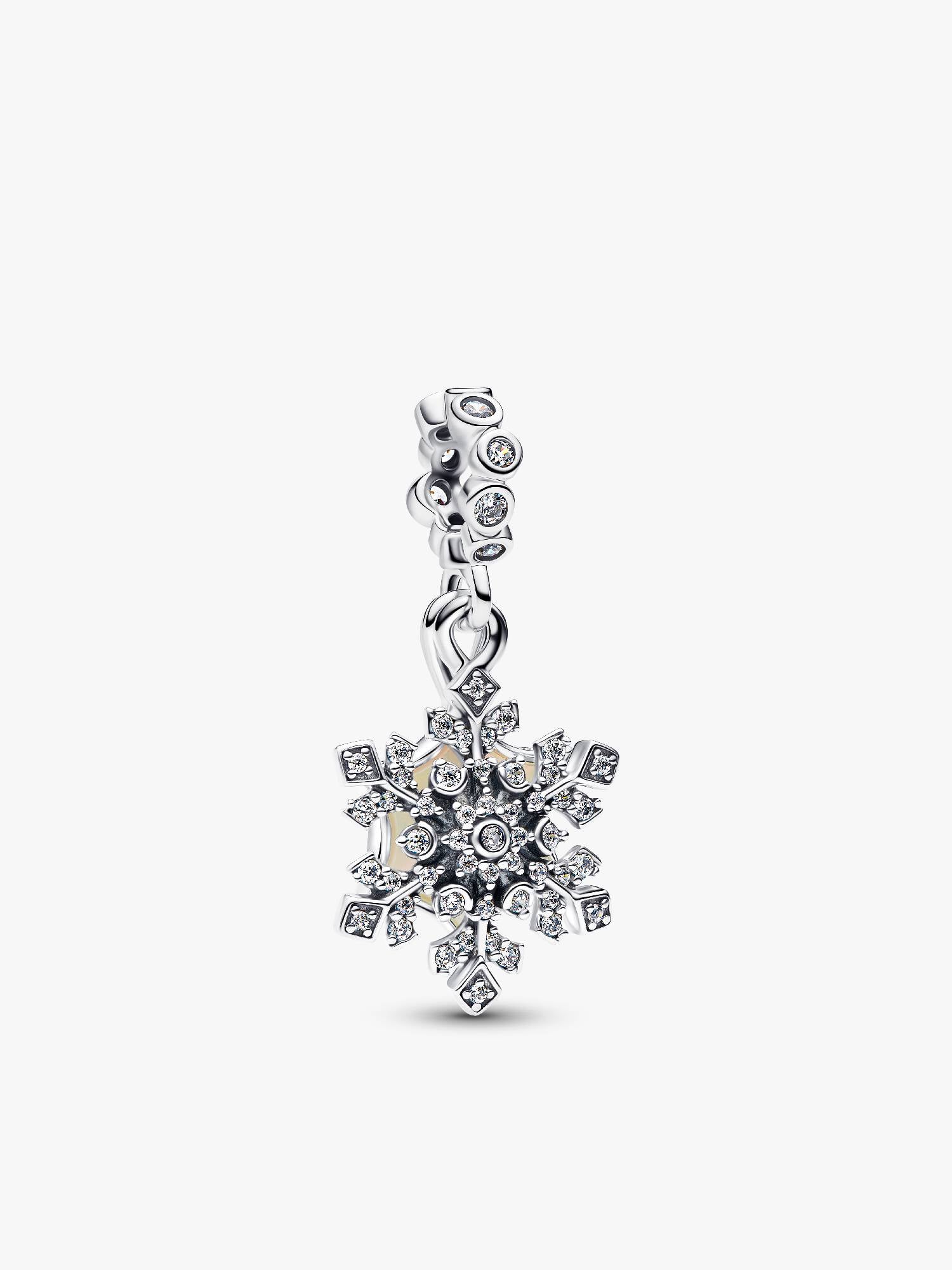 Opalescent Snowflake Double Dangle Charm